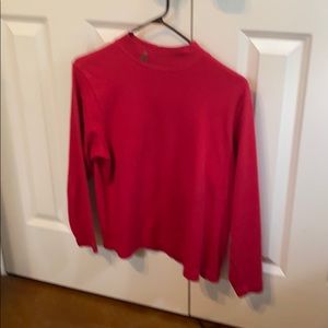 Westbound red mock turtleneck